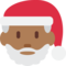 Santa Claus - Medium Black emoji on Twitter